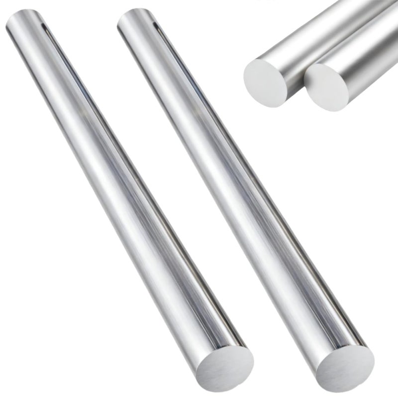Tlence 2 Pack 1 Inch Diameter Round Aluminum Rod, 13" Long 6061 Aluminum Bar, T6511 Extruded Lathe Bar Stock, Solid Metal Material for Industrial, DIY Craft - Image 1
